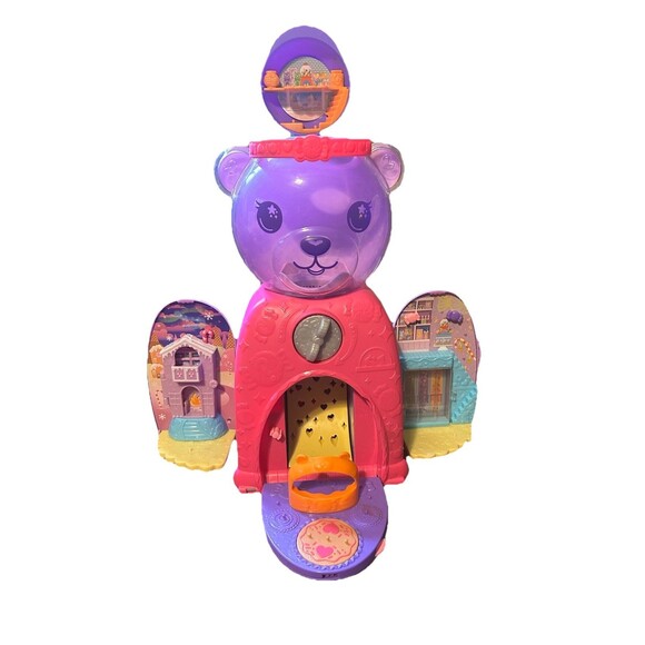 Polly Pocket Gumball Bear Playset – Purple & Pink Compact Bear Case Toy 2021 - Picture 1 of 3